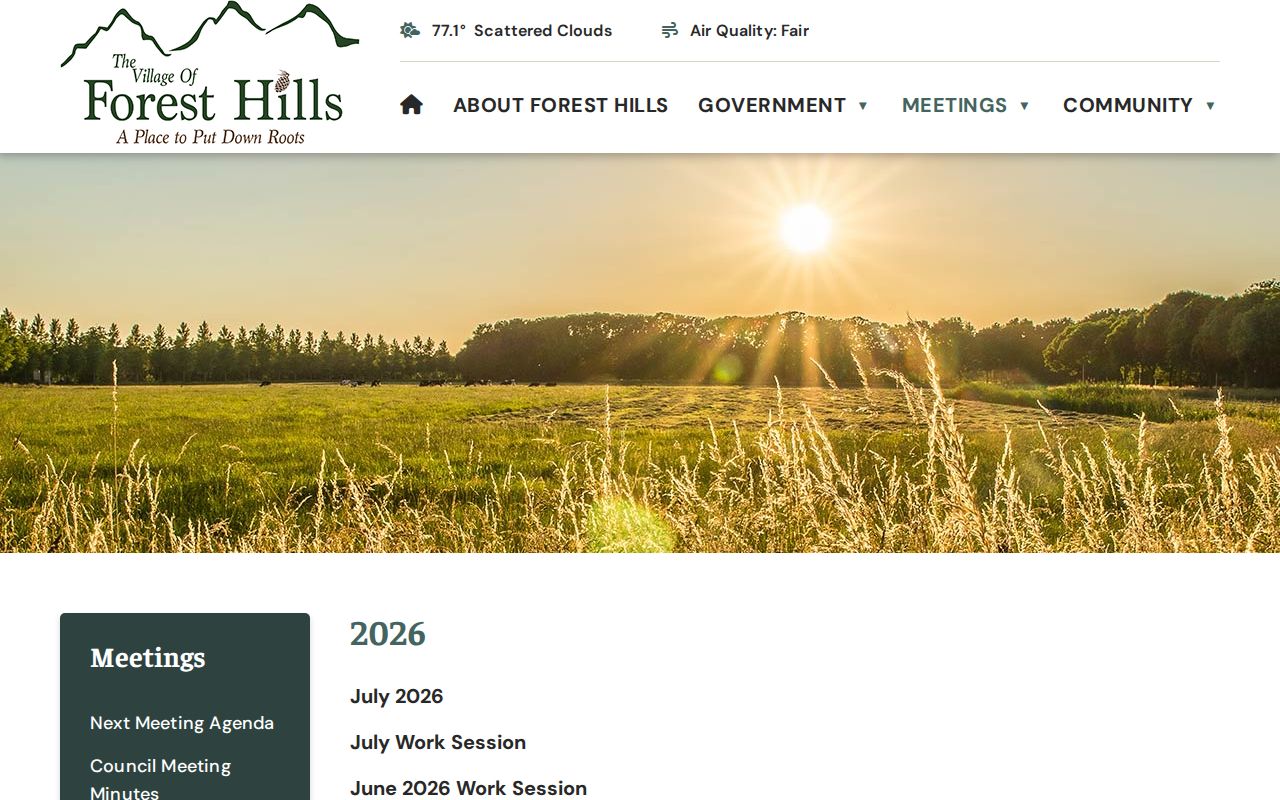 Forest Hills village government source for local law-enforcement context